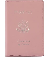 ROYCE New York RFID Blocking Gold Lettered Passport Case