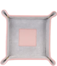 ROYCE New York Suede-Lined Catchall Leather Valet Tray