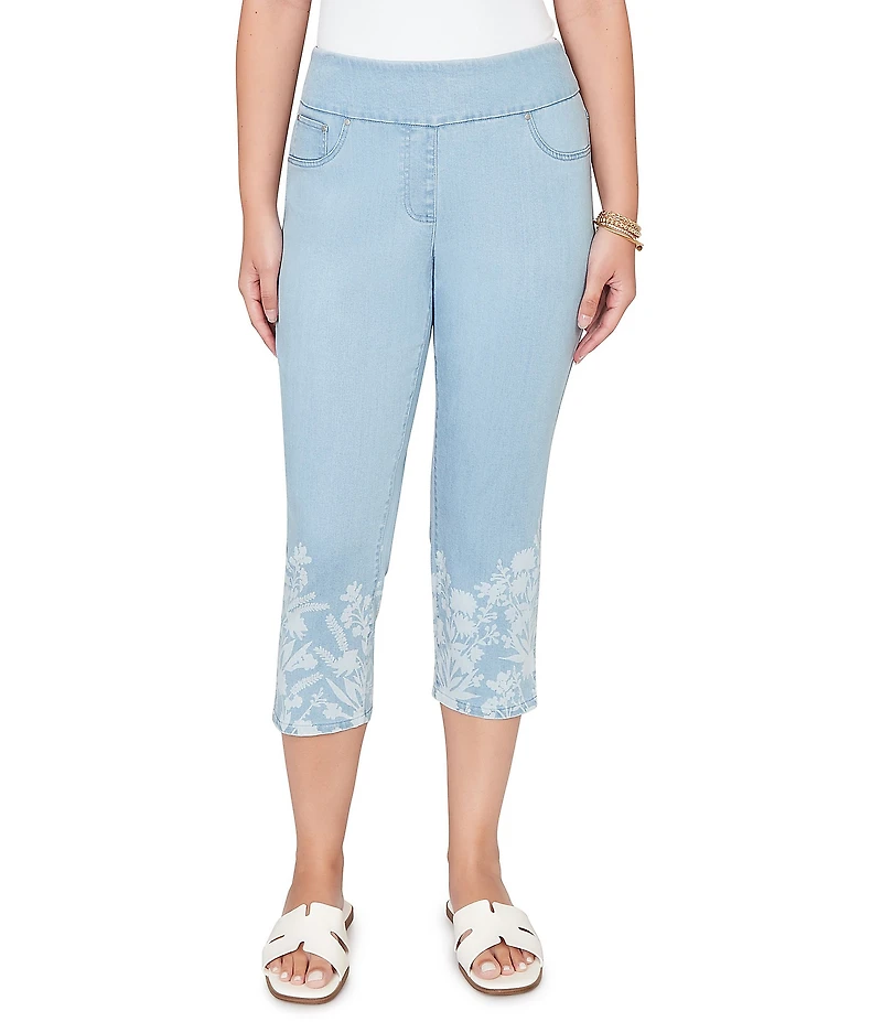 Ruby Rd. Tencel™ Relaxed Printed Hem Pull-On Jeans