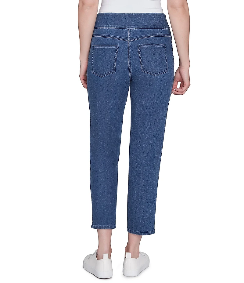 Ruby Rd. Braid Outer Leg Pull-On Jeans