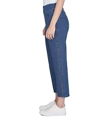 Ruby Rd. Braid Outer Leg Pull-On Jeans