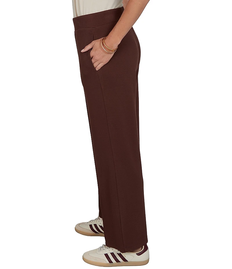 Ruby Rd. Coordinating Scuba Pique Wide Leg Pull-On Pants