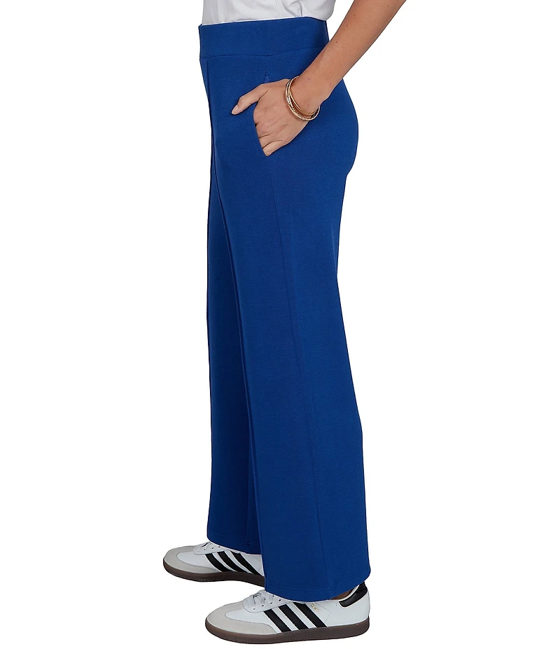 Ruby Rd. Coordinating Scuba Pique Wide Leg Pull-On Pants