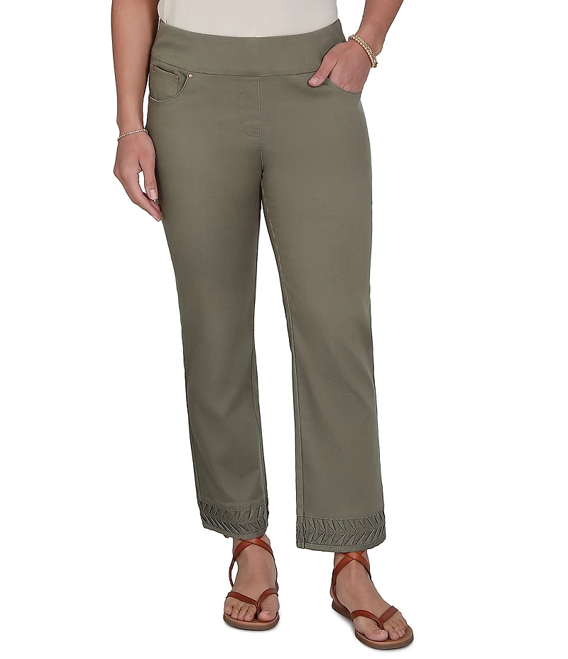 Ruby Rd. Coordinating Tencel Denim Pull-On Pleated Hem Ankle Pants