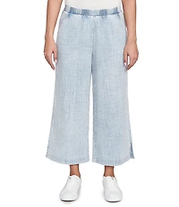 Ruby Rd. Cotton Gauze Wide-Leg Pull-On Pants