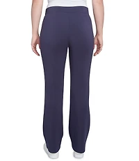 Ruby Rd. Double Knit Pintuck Detail Pull-On Straight Pants