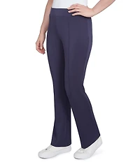 Ruby Rd. Double Knit Pintuck Detail Pull-On Straight Pants