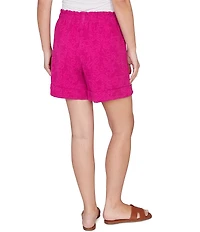 Ruby Rd. Embossed Gauze Paisley Tacked Cuff Pull-On Shorts