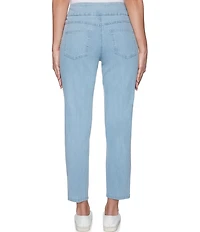 Ruby Rd. Extra Stretch Denim Straight Leg Ankle Pull-On Pants