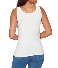 Ruby Rd. Jersey Knit Reversible Neck Sleeveless Tank