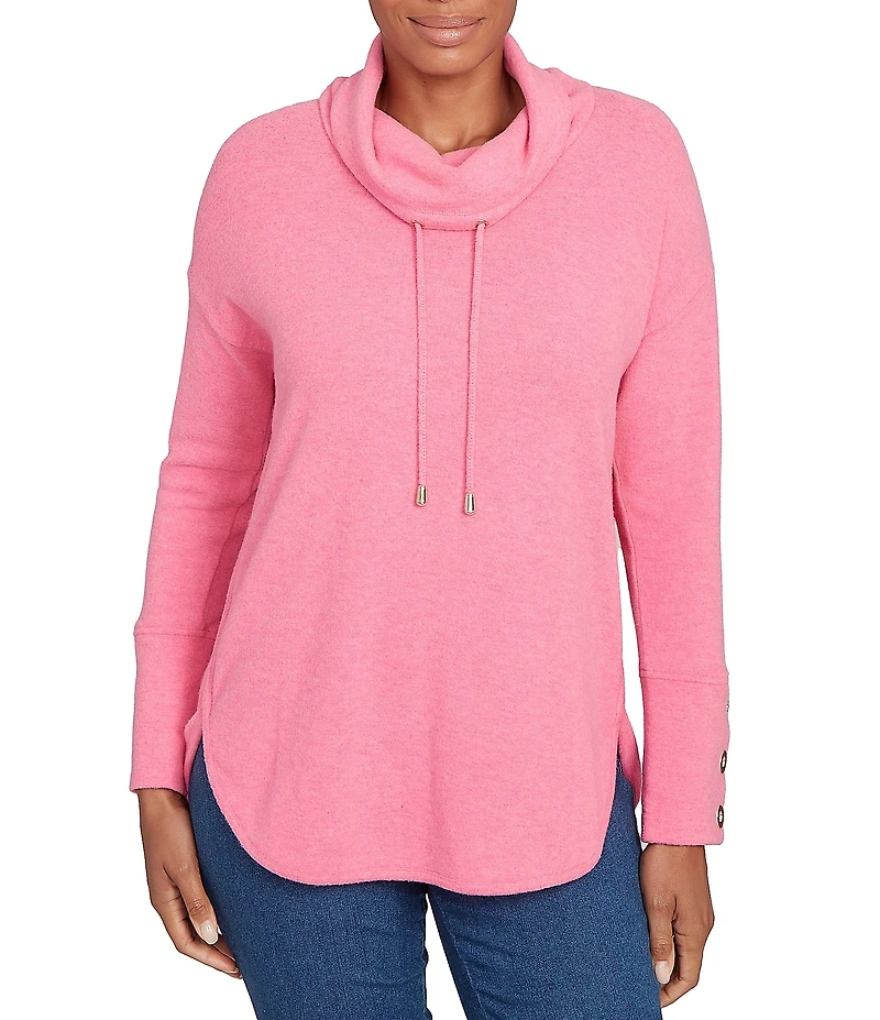 Ruby Rd. Knit Cowl Neck Long Sleeve Cozy Top