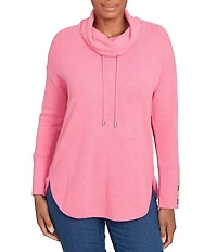 Ruby Rd. Knit Cowl Neck Long Sleeve Cozy Top