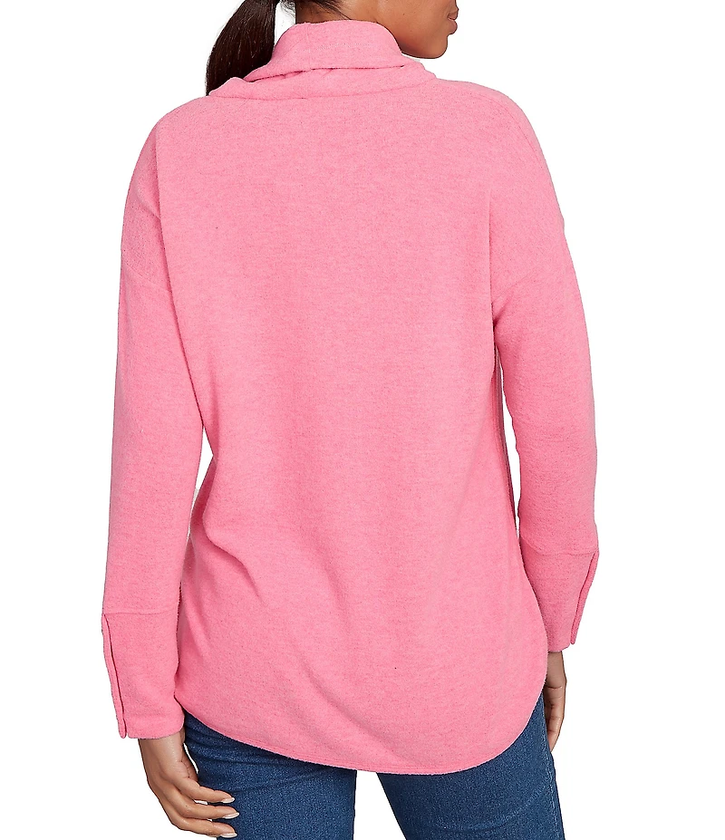 Ruby Rd. Knit Cowl Neck Long Sleeve Cozy Top