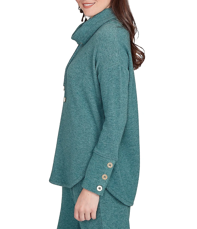 Ruby Rd. Knit Cowl Neck Long Sleeve Cozy Top