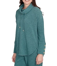 Ruby Rd. Knit Cowl Neck Long Sleeve Cozy Top