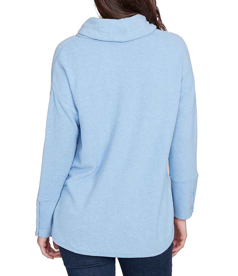 Ruby Rd. Knit Cowl Neck Long Sleeve Cozy Top