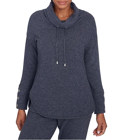 Ruby Rd. Knit Cowl Neck Long Sleeve Cozy Top