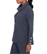 Ruby Rd. Knit Cowl Neck Long Sleeve Cozy Top