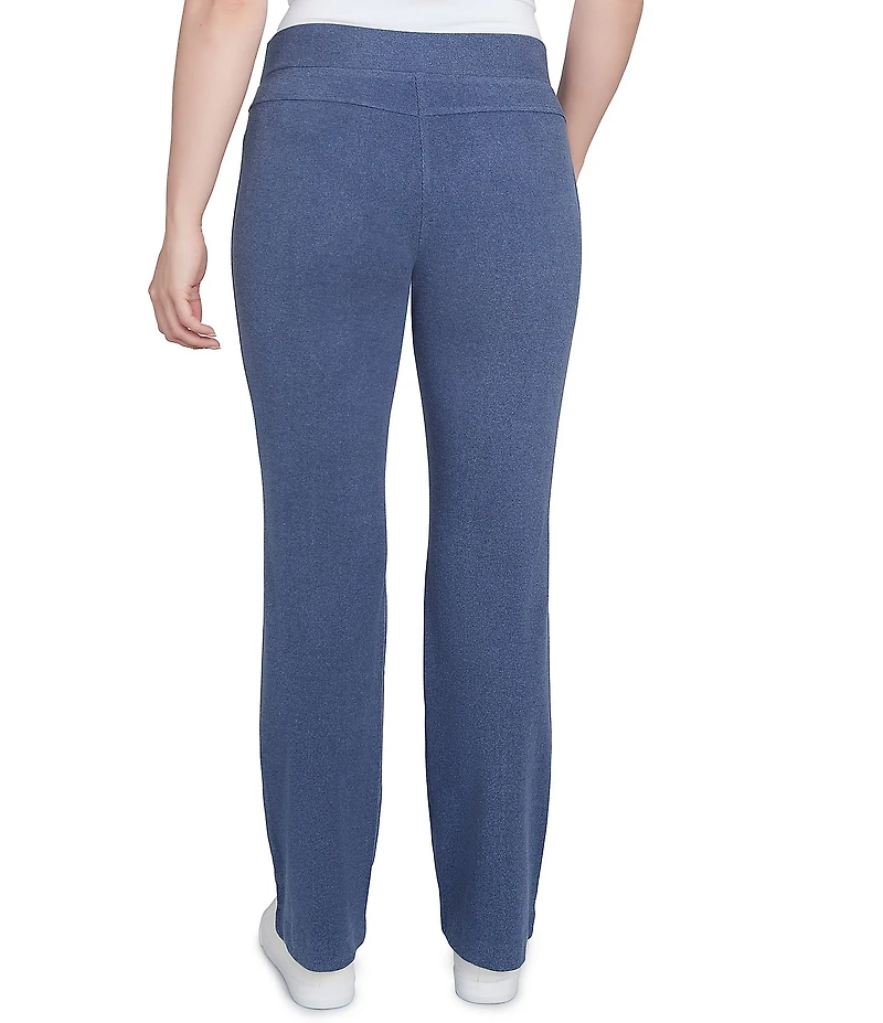 Ruby Rd. Luxe Rib Knit Boot-Cut Pintuck Detail Pull-On Pants