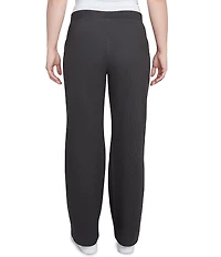 Ruby Rd. Luxe Rib Straight Leg Pull-On Pants