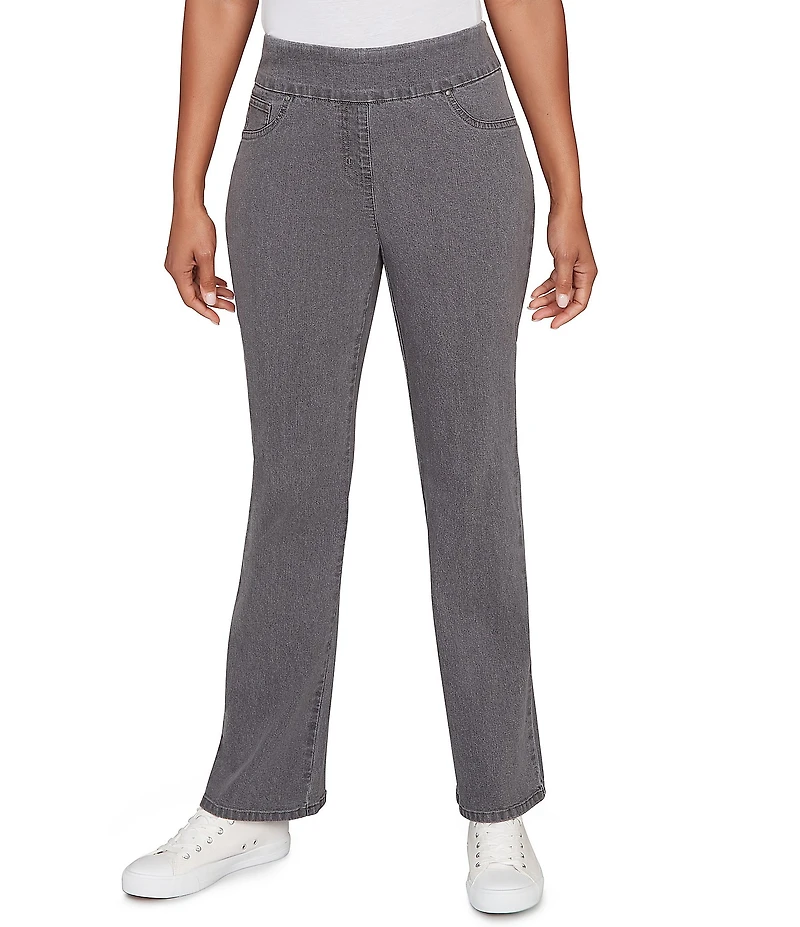 Ruby Rd. Petite Size Bootcut Flare Leg Pull-On Jeans