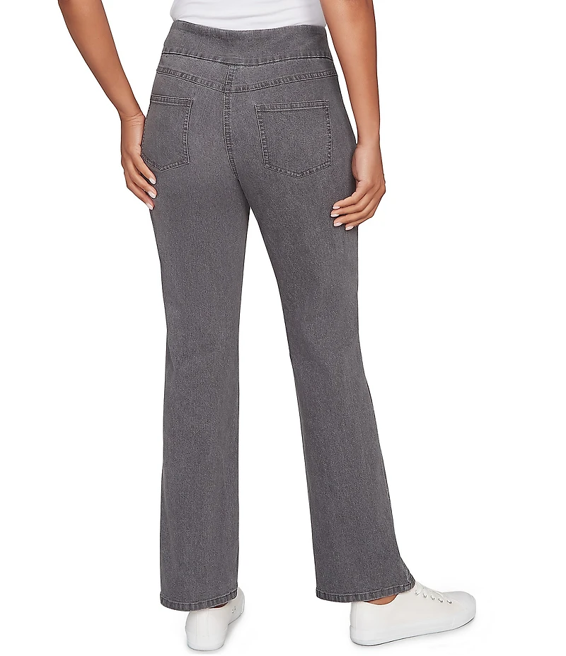Ruby Rd. Petite Size Bootcut Flare Leg Pull-On Jeans