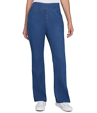 Ruby Rd. Petite Size Bootcut Flare Leg Pull-On Jeans