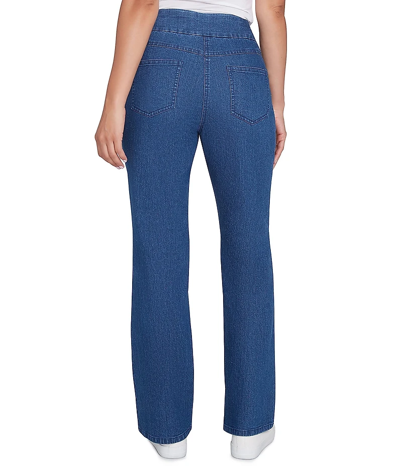 Ruby Rd. Petite Size Bootcut Flare Leg Pull-On Jeans