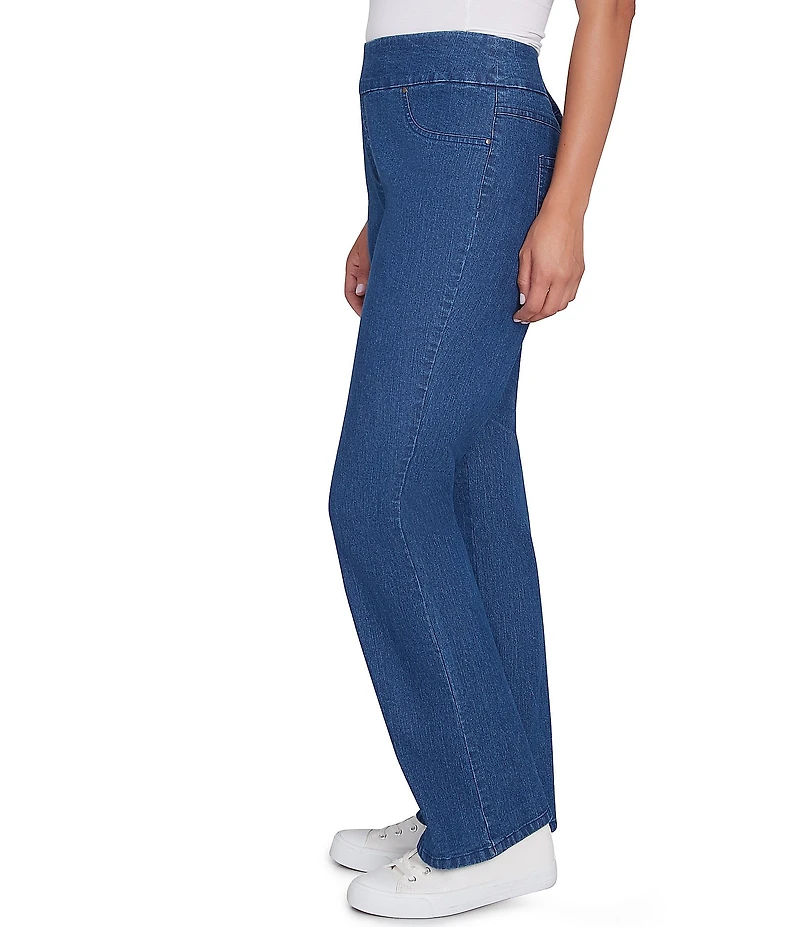 Ruby Rd. Petite Size Bootcut Flare Leg Pull-On Jeans