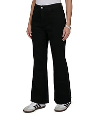 Ruby Rd. Petite Size Denim Black Kick Flare Full Length Jeans