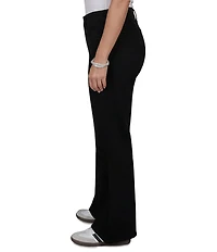 Ruby Rd. Petite Size Denim Black Kick Flare Full Length Jeans