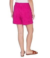 Ruby Rd. Petite Size Embossed Gauze Paisley Tacked Cuff Pull-On Shorts