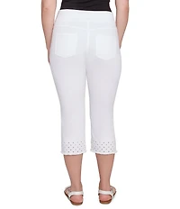 Ruby Rd. Petite Size Eyelet Fringe Hem Pull-On Capri Pants