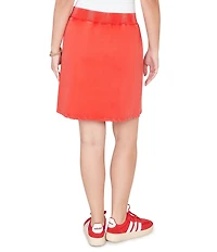 Ruby Rd. Petite Size French Terry Ribbed Waist Pull-On Skort