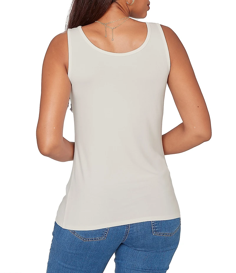 Ruby Rd. Petite Size Jersey Knit Reversible Neck Sleeveless Tank