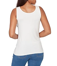 Ruby Rd. Petite Size Jersey Knit Reversible Neck Sleeveless Tank