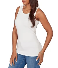 Ruby Rd. Petite Size Jersey Knit Reversible Neck Sleeveless Tank