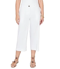Ruby Rd. Petite Size Linen-Blend Wide Leg Crop Pants