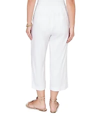 Ruby Rd. Petite Size Linen-Blend Wide Leg Crop Pants