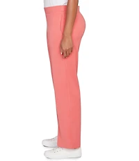 Ruby Rd. Petite Size Luxe Ribbed Textured Pull-On Pants