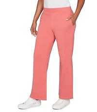 Ruby Rd. Petite Size Luxe Ribbed Textured Pull-On Pants