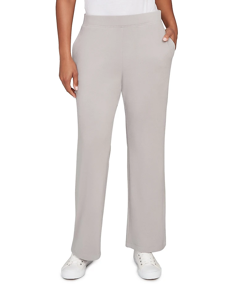 Ruby Rd. Petite Size Luxe Ribbed Textured Pull-On Pants