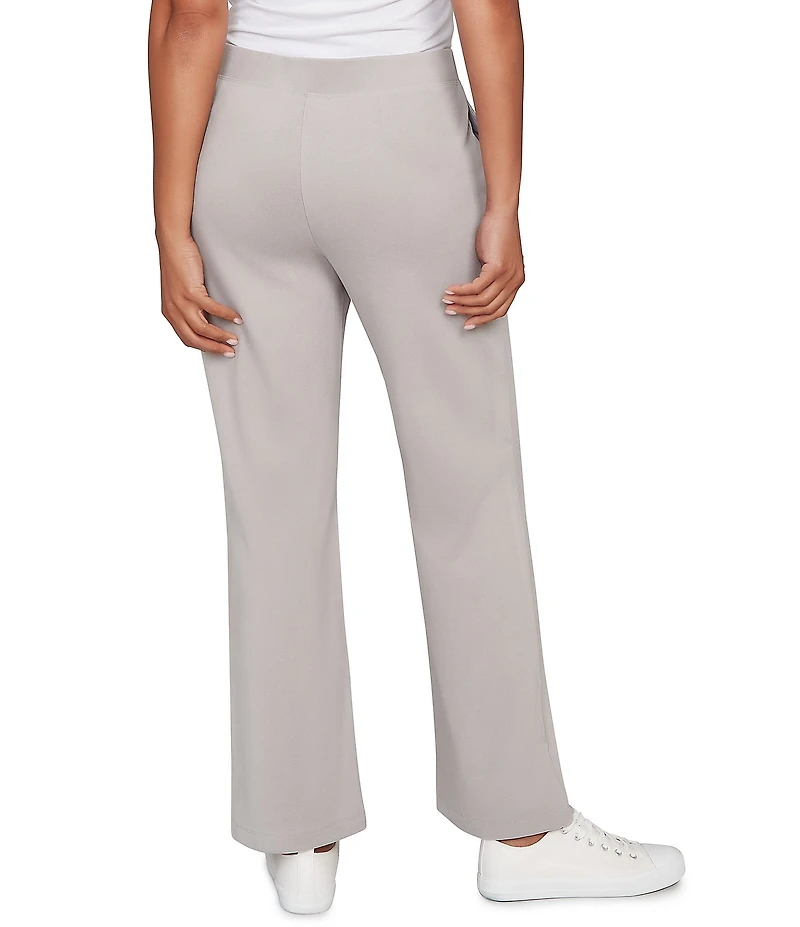 Ruby Rd. Petite Size Luxe Ribbed Textured Pull-On Pants