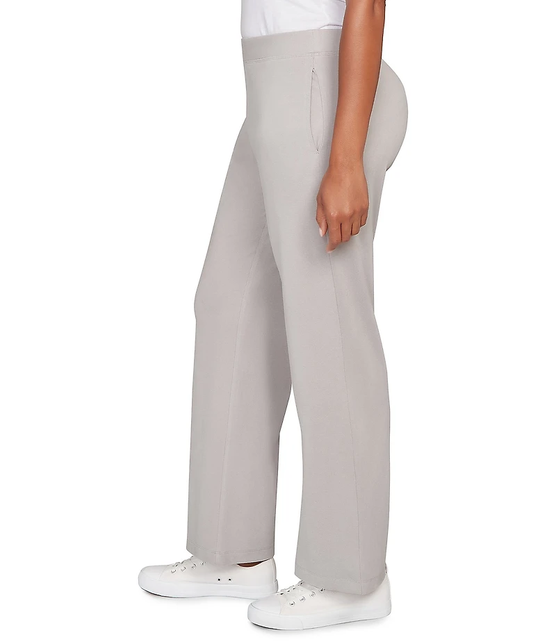 Ruby Rd. Petite Size Luxe Ribbed Textured Pull-On Pants