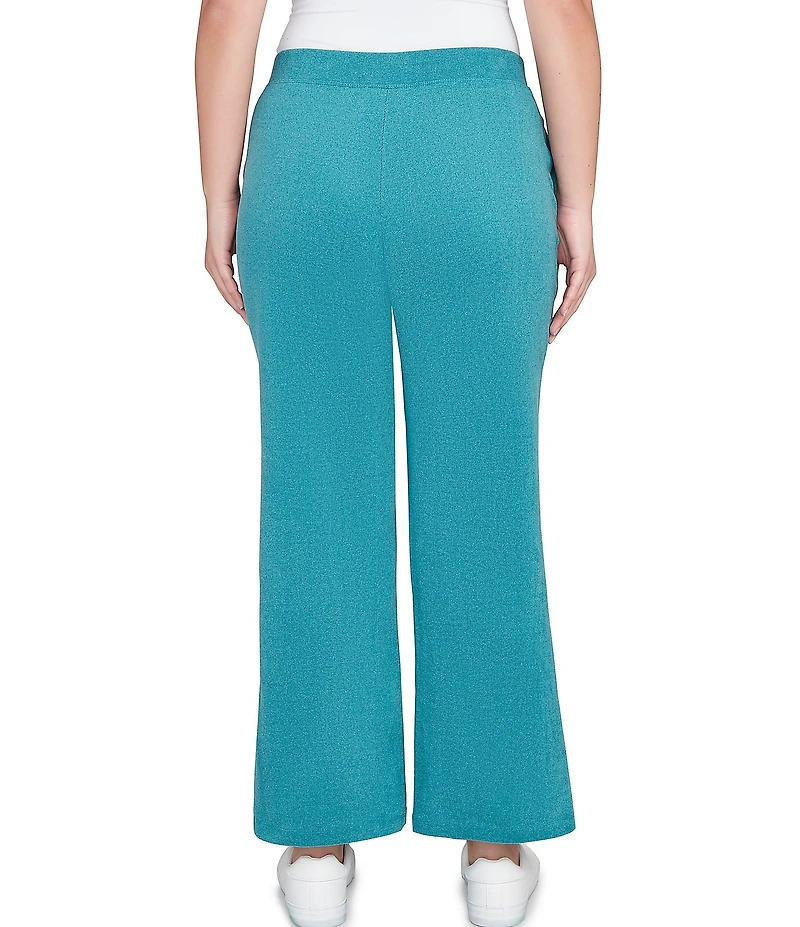 Ruby Rd. Petite Size Luxe Ribbed Wide-Leg Pull-On Coordinating Pants