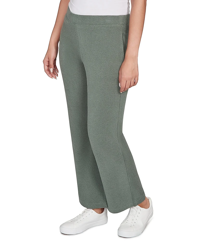 Ruby Rd. Petite Size Luxe Ribbed Wide-Leg Pull-On Coordinating Pants