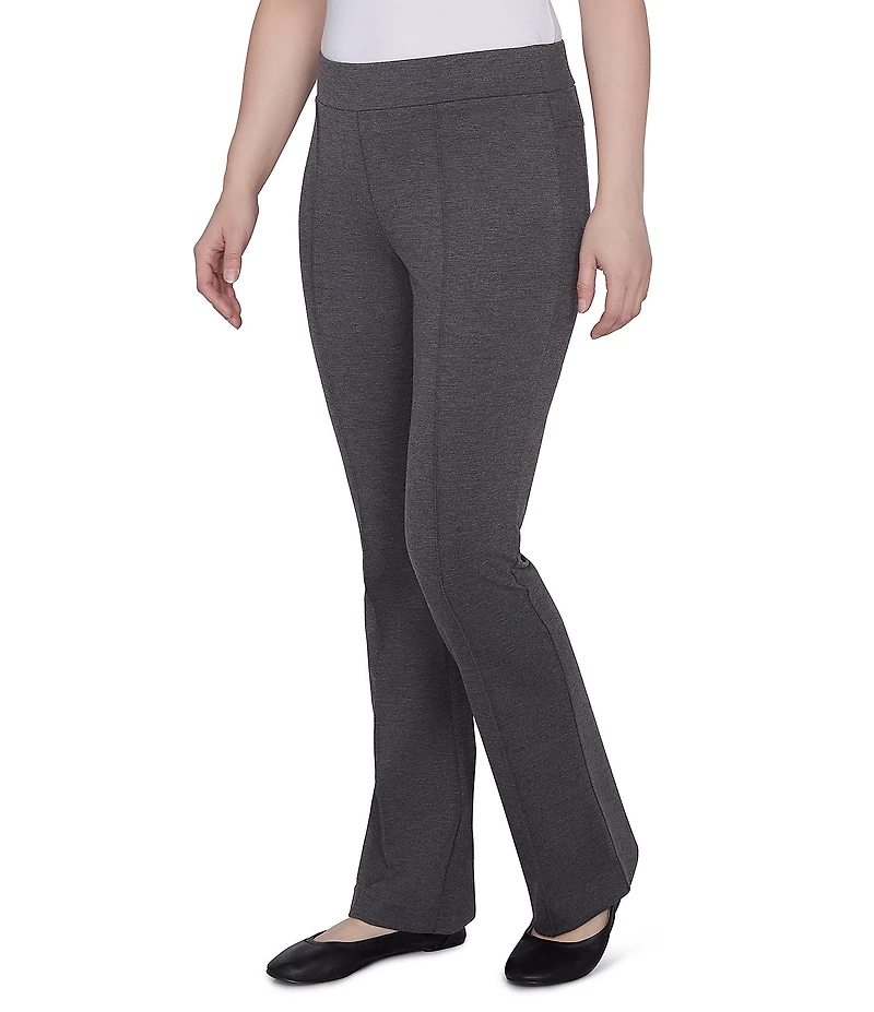Ruby Rd. Petite Size Ponte Knit Flare Leg Pull-On Pants