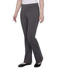 Ruby Rd. Petite Size Ponte Knit Flare Leg Pull-On Pants
