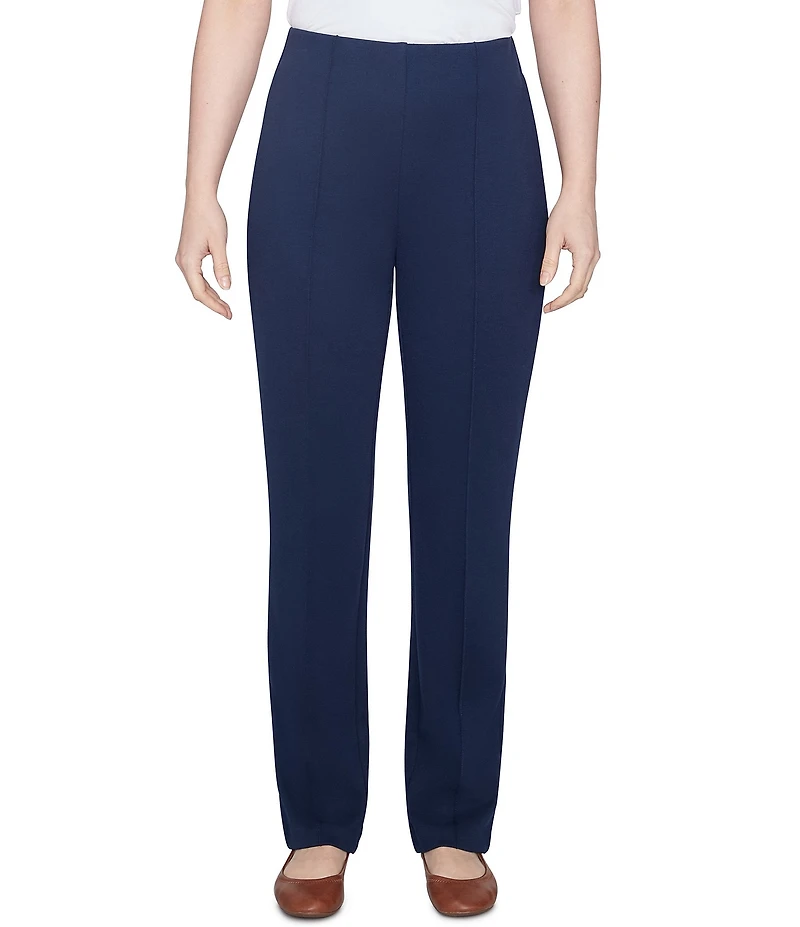 Ruby Rd. Petite Size Ponte Knit Pintuck Pull-On Pants