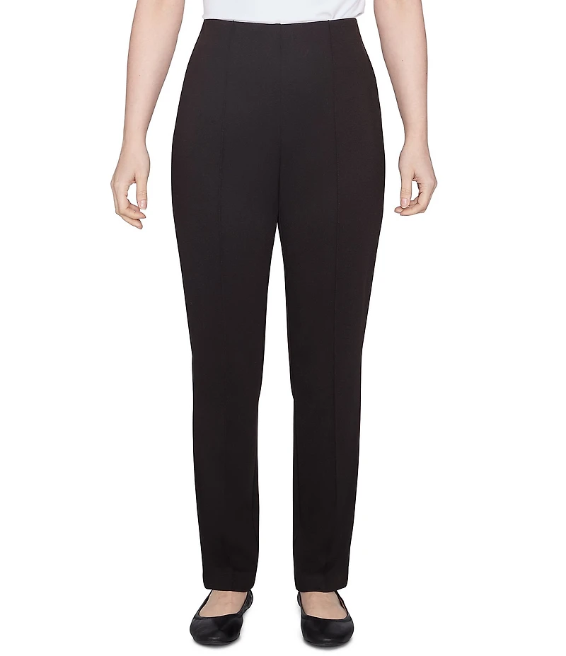 Ruby Rd. Petite Size Ponte Knit Pintuck Pull-On Pants